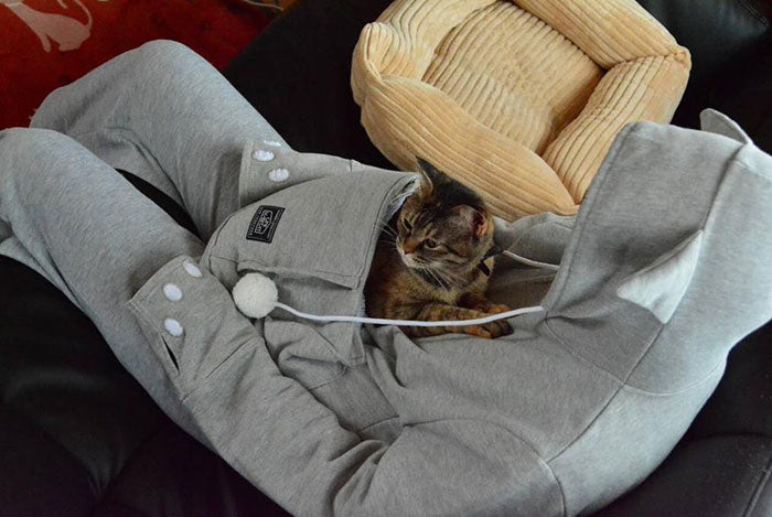 Cat Hoodie With Cuddle Kangaroo Pouch