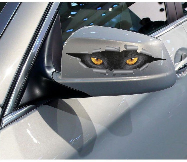 Cool 3D Car Styling Funny Cat Eyes Peeking