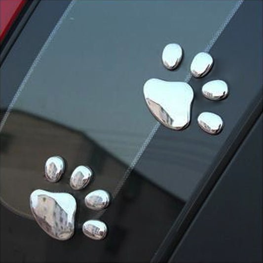 Cute 3D Car ST Window Bumper Body Decal Sticker Bear Cat Dog Paw Foot Prints