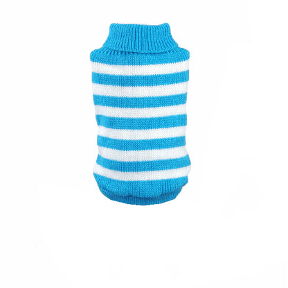 Candy Stripe Color Warm Winter Cat Sweater for cats img 14