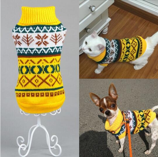 Candy Stripe Color Warm Winter Cat Sweater for cats img 09
