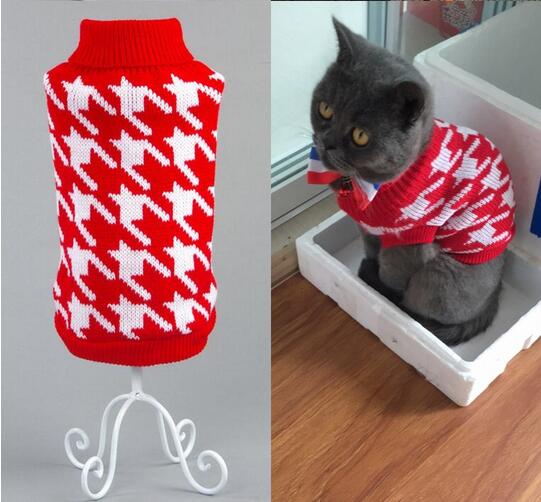 Candy Stripe Color Warm Winter Cat Sweater for cats img 013