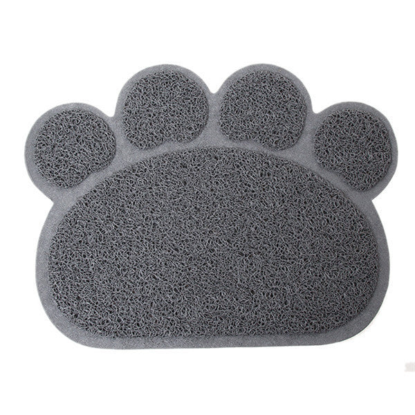 Cute Paw Shape PVC Foot Mat For Cats Placemat img 03