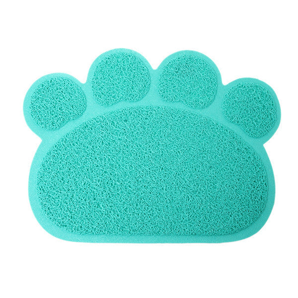 Cute Paw Shape PVC Foot Mat For Cats Placemat img 02