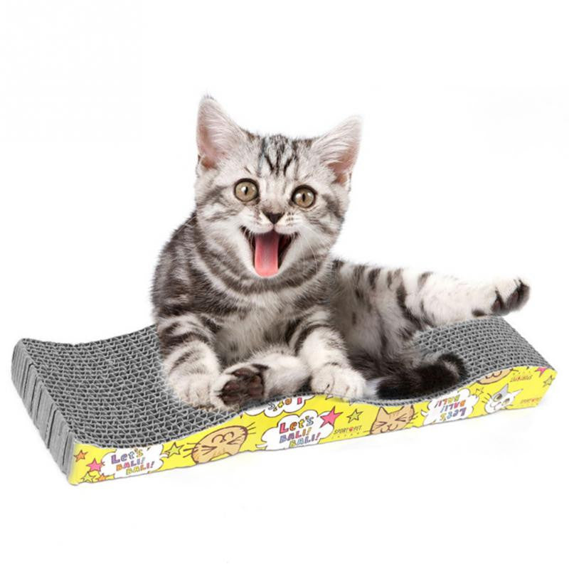 S-Shaped Cat Kitten Corrugated Scratch Board Pad