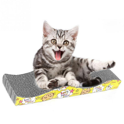 S-Shaped Cat Kitten Corrugated Scratch Board Pad