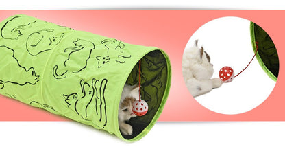 Funny Long Cat, Kitten Tunnel with ball toy