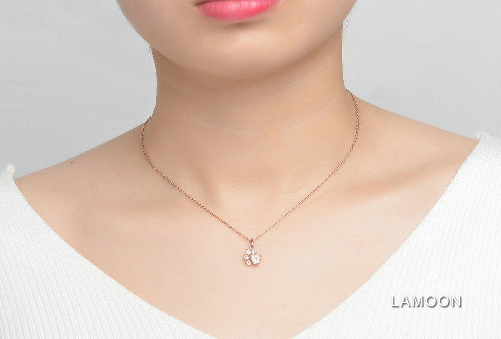 Gemstone Rose Quartz Chain Necklace img 02