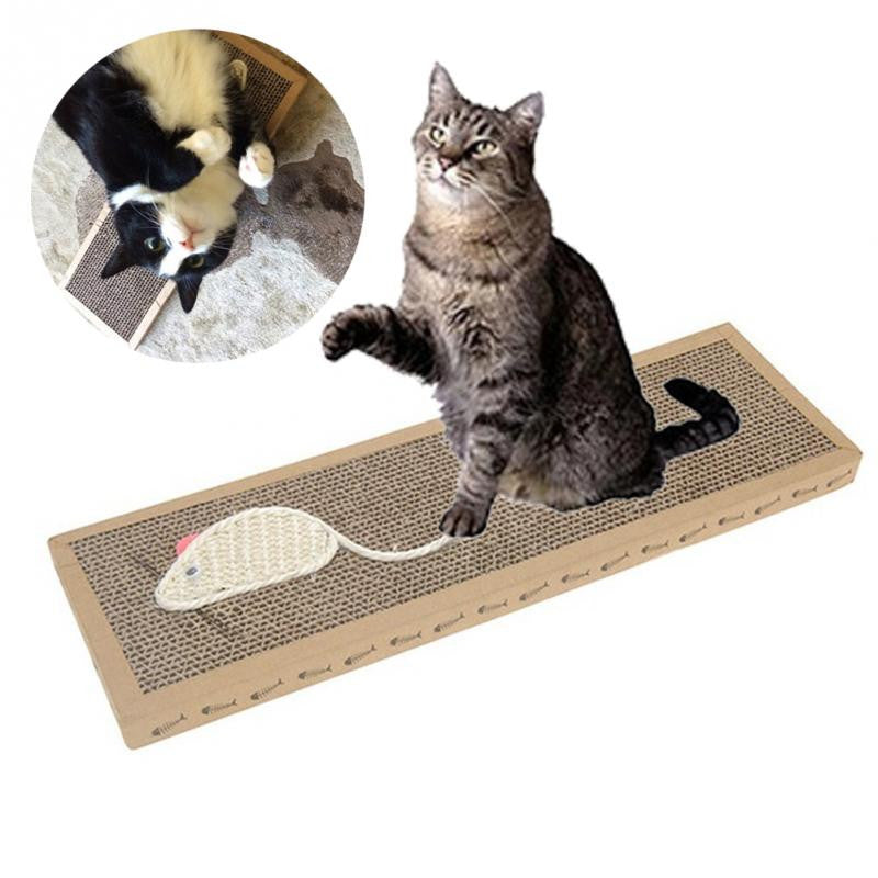 Pet Cat Scratch Play Pad Corrugated Safe Card Board Scratcher Toy