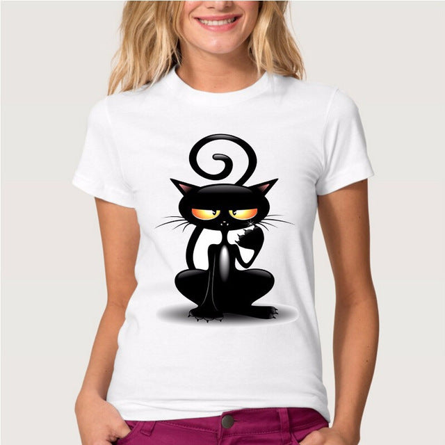3D Lovely Cat Print T-shirt Size girt for Cat Lovers 4
