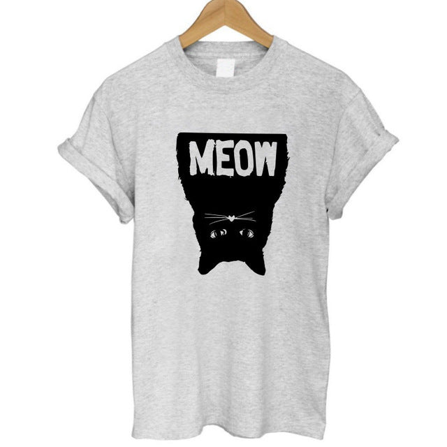 CAT Print T-shirt gifts for cat for Women 5