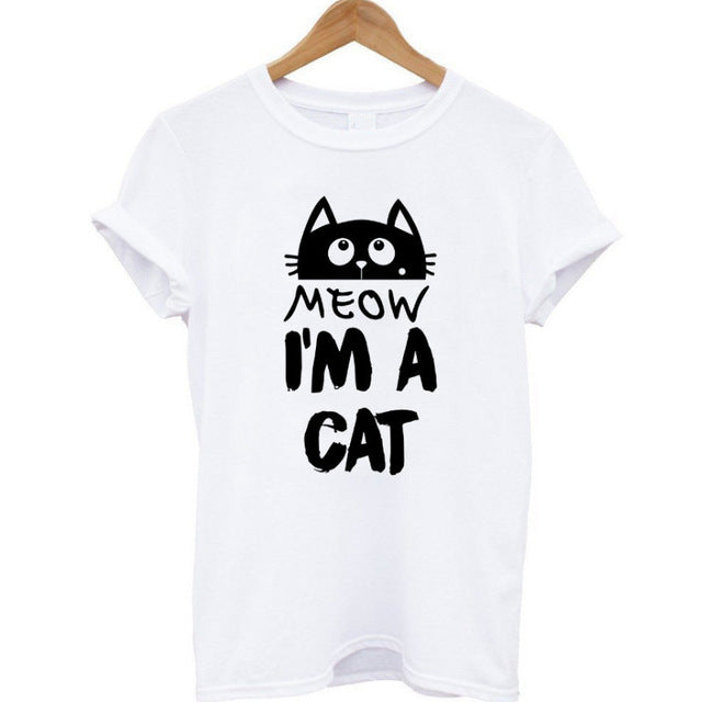 CAT Print T-shirt gifts for cat for Women 7