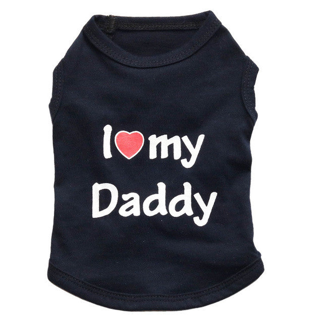Cute Cat Cotton Shirt Clothing  For Cats Love Mommy Daddy img 08
