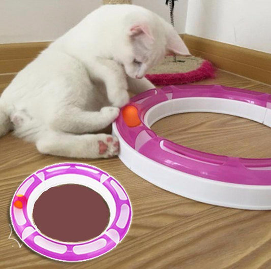 Cat Track and Ball Toys gatos Chase Game for indoor cats