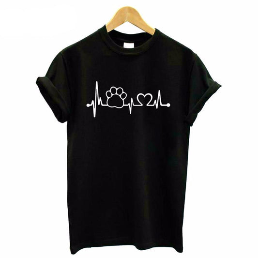 Paw Heartbeat Lifeline dog, cat Women T-shirt img 01