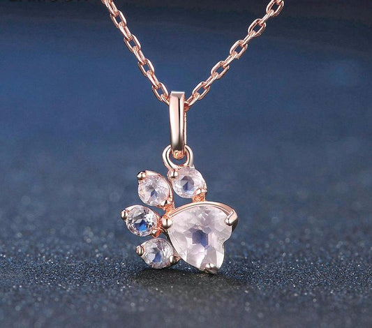 Gemstone Rose Quartz Chain Necklace img 01