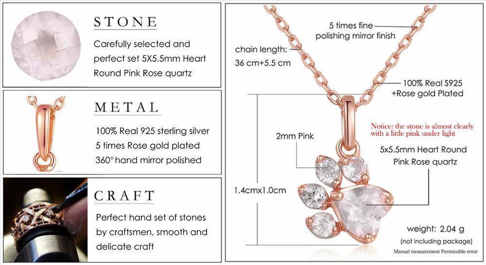 Gemstone Rose Quartz Chain Necklace img 05