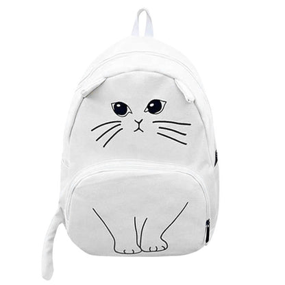 3D Cat Printing Backpack for Women