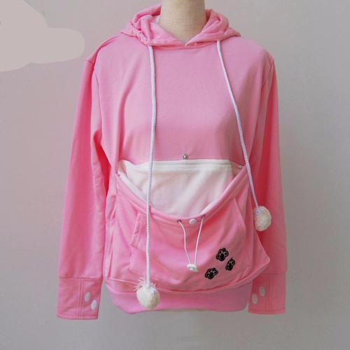 Cat Lovers Hoodie With Cat Cuddle Kangaroo Pouch 4