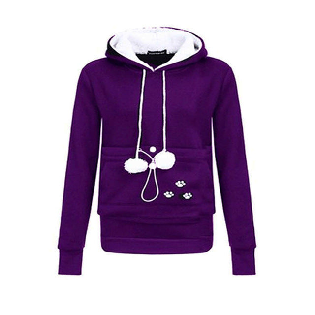 Cat Lovers Hoodie With Cat Cuddle Kangaroo Pouch9
