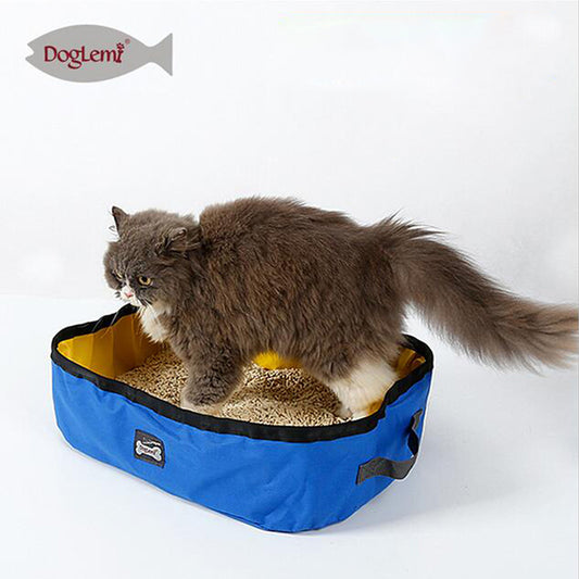 Cat Bedpans Portable - Outdoor Cat Litter Box Foldable Travel Cat Litter Pan