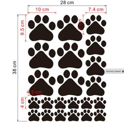 Dog Cat Paw footprints Decals