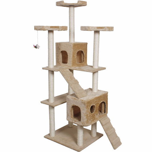 Cat, Kitty Tree house Tower Condo Furniture Scratch img 1
